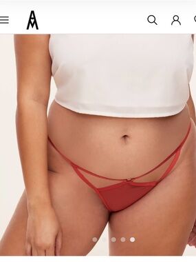 Adore Me Red Strappy Micro Bikini Bottom